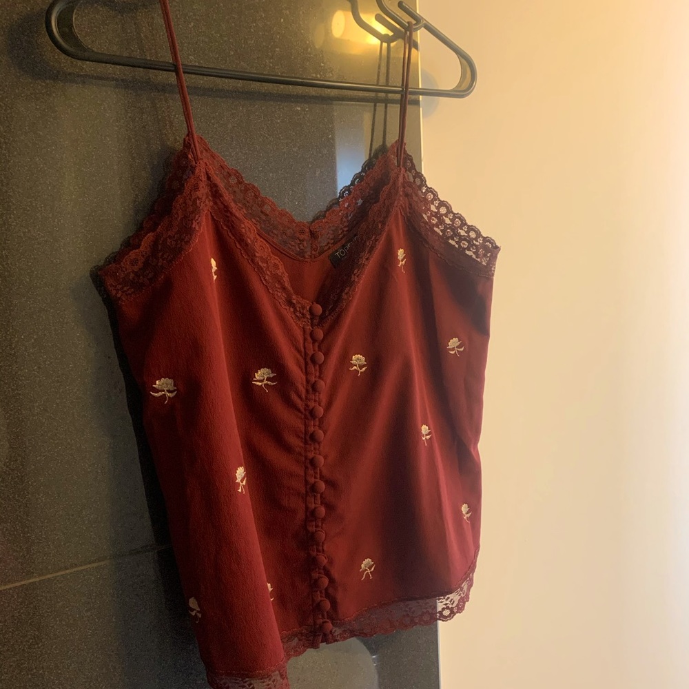 Topshop Button Up Tank